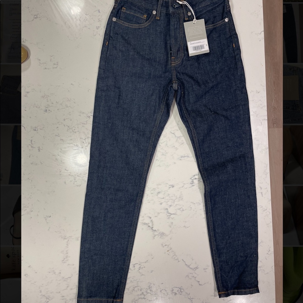 NWT Everlane Women's 24 High Rise Skinny Jeans Dark Indigo